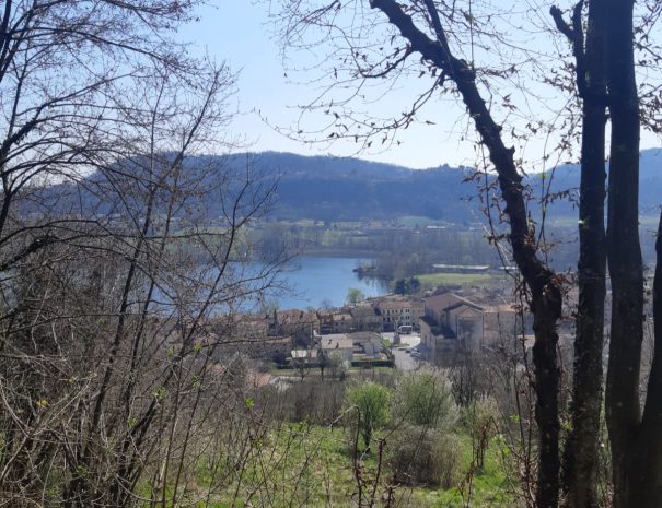 Lago di Revine dai boschi