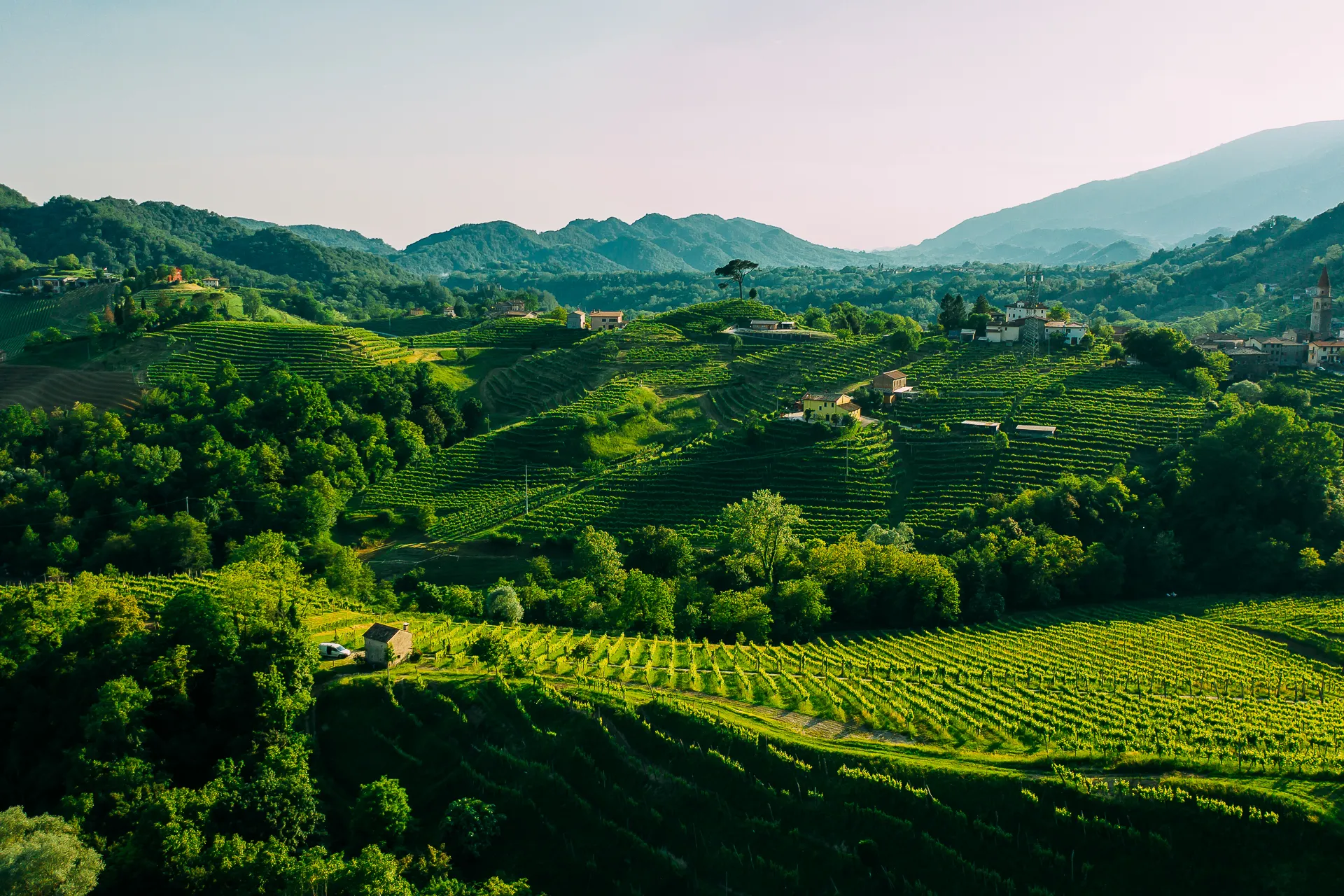 Sunset over the Prosecco Hills